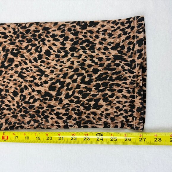 Terra & Sky Women Straight Stretch Brown Black Leopard Denim Jeans Plus 18WP NWT - Picture 9 of 10
